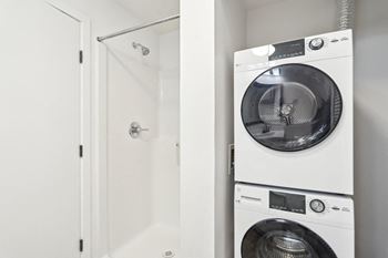 Stacked washer and dryer in every home